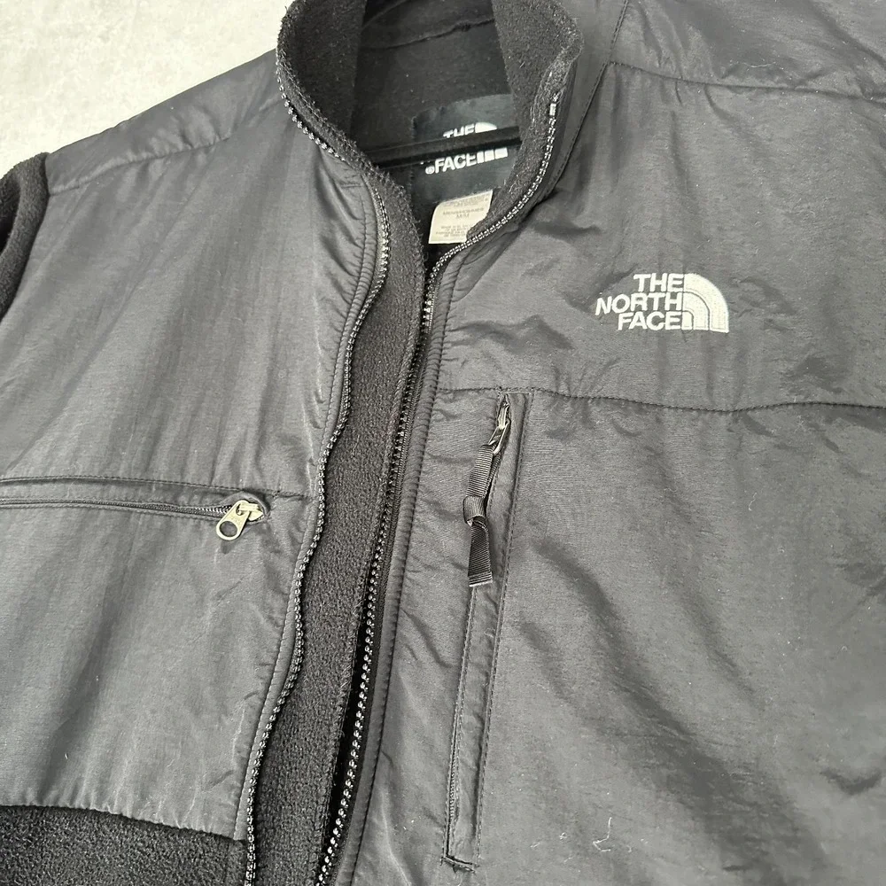 The North Face Men's M Black Full-Zip Jacket Polartec Pockets Stand-Up Collar